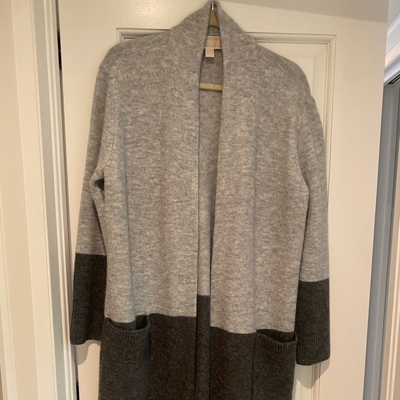Michael Kors long sweater, charcoal and gray, size Large - Picture 5 of 6